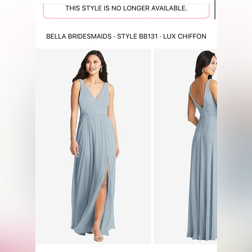 Light, sky blue bridesmaid dress